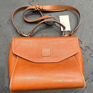 Elegant Brown Leather Bag Nina Ricci